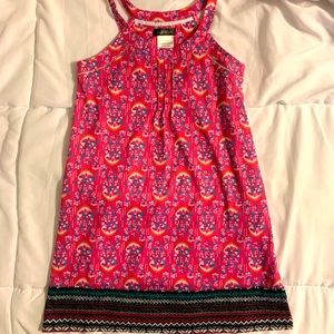 NWOT Cute Girls Summer Racerback Sack Dress Cuddl Duds S 6/6X Pink Blue